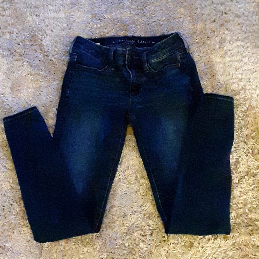 American Eagle Outfitters NE(X)T LEVEL Jeggings stretch blue jeans size 2  …